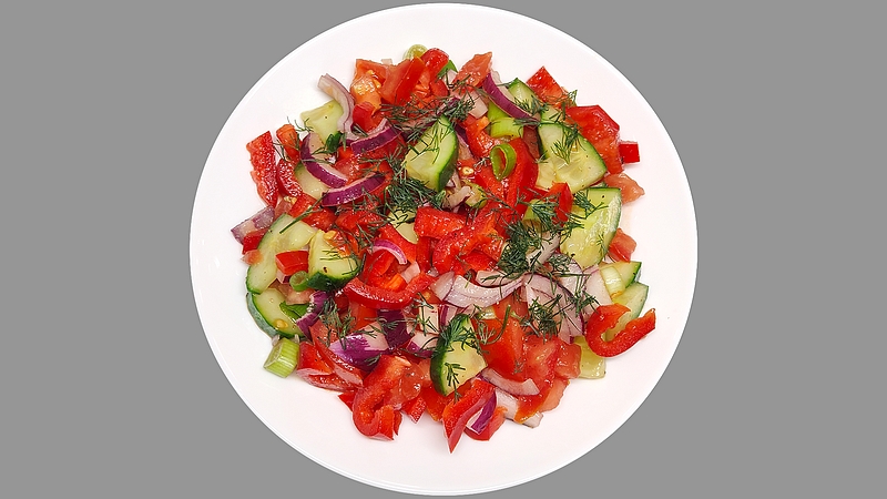 Zeleninový salát s koprem recept