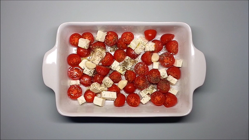 Pečený sýr s rajčaty recept