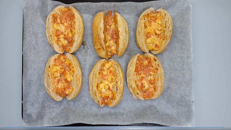 Pečené bagety se šunkou